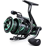 Sougayilang Fishing Reel 6.2:1 High-Speed Gear Ratio Spinning Fishing Reel with 12+1Stainless BB and CNC Aluminum Spool & Handle for Freshwater and Saltwater Fishing-1000