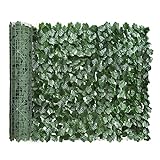 LANDGARDEN Faux Ivy Fence Privacy Screen Outdoor, 39.3X118in Expandable Artificial Greenery Roll Panels,Fake Hedges,Fence Covers,Landscaping Wall for Garden Yard Balcony Patio Apartment Decor