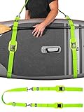 Gradient Fitness Kayak Paddle Board Carrier (Green)/Surfboard Straps for Shoulder | Hands-Free Carrying Straps for Paddleboards with Padded Shoulder Sling, Paddle Board Accessories for Women and Men