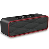 i-Tentek Portable Bluetooth Stereo Speaker, with 2X5W Dual Acoustic Drivers,FM Radio & Handsfree Speakerphone, Slots for Micro SD Card & USB & AUX, for Smart Phone, MP3, iPad, Tablet & More
