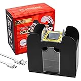 FONBEAR Automatic Card Shuffler 6 Deck - USB/Battery-Operated Electric Shuffler - Casino Card Game Table Accessories for Travel, UNO, Phase 10, Skip-Bo, Texas Hold'em