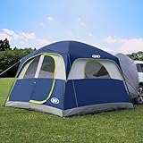 UNP SUV Tent for Camping, 6-Person Car Camping Tent, SUV Tailgate Tent for Outdoor, Easy Set Up Tent with Rainfly 10'x9'x78in(H) (Dark Blue)