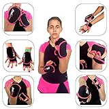 PILOXING Pair of Black and Pink 0.5 lb Weighted Gloves for Women