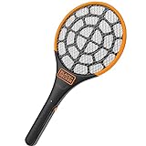 BLACK+DECKER Electric Fly Swatter- Fly Zapper- Tennis Bug Zapper Racket- Battery Powered Zapper- Electric Mosquito Swatter- Handheld Indoor & Outdoor- Non Toxic, Safe for Humans & Pets