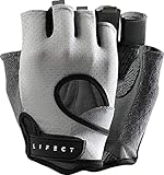 LIFECT Freedom Workout Gloves, Knuckle Weight Lifting Shorty Fingerless Gloves with Curved Open Back, for Powerlifting, Gym, Women and Men (Grey, Small)