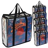 Evelots 6 Pack LP Vinyl Record Storage Bag-Clear, Holds Up To 216 Albums-No Dust/Scratch