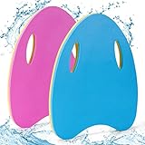 2 packs Swimming Kickboard for Kids, Swimming Training Aid Kickboard with Handrail Hole, Bicolor Practising Swimming Kickboard for Beginners, Safety Swim Board Auxiliary for Children Summer Pool Party