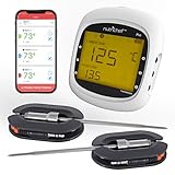 nutrichef Upgraded Barbecue Thermometer Temperature Probes - 2 Pcs Stainless Steel for NutriChef PWIRBBQ80 Bluetooth Wireless BBQ Digital Thermometer - Works w/ All Kinds of Meat - NutriChef