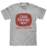 Tee Luv Olde English 800 T-Shirt - Olde English Malt Liquor Beer Shirt (Athletic Heather) (XL)