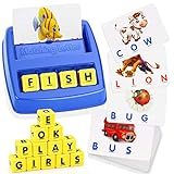 SAITCPRY Learning Toys for Kids Matching Letter Game Educational Toys for 3-8 Year Old Boys Girls Birthday Halloween Christmas Easter Gifts for Kids (Blue)