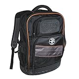 Klein Tools 55456BPL Laptop Backpack / Tool Bag, Water Resistant Technician Backpack, Padded for 1-Inch Thick Laptop or Tablet, 25 Pockets