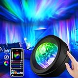 Light Projector, Galaxy Projector for Bedroom Northern Lights Aurora Projector with Timer, APP Control Night Light Gift for Kids Adults Home Decor Christmas Game Room Party(Black)