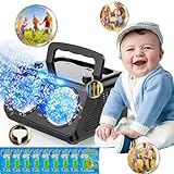 Bubble Machine, Automatic Bubble Machine for Kids 20000+ Bubbles Per Minute, Portable Bubble Machine Battery Operated with 2 Fans, Bubble Maker for Outdoor Indoor Birthday Wedding Party