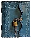 Prastara Leather Journal Notebook 7x5 inch Vintage Leather Bound Journals Handmade for Men and Women Unlined Leather Craft Paper 200 Pages, Leather Notepad Diary, Pocket Diary to Write in