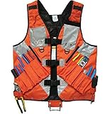 AFANQI General Hardware Tools Vest Electrician Carpenter Plumber Construction Pipe Industrial Hardware Kit Vest Vest (Orange) (Orange)