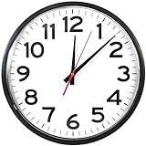 The Ultimate Wall Clock - 10' Quartz, Round, Black & White, Easy to Read, Perfect for Home, Office, School, Indoor/Outdoor