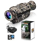 CREATIVE XP Night Vision Monocular for Hunting & Surveillance w/Card Reader - Infrared Monoculars - Camo Pro