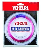 Yo-Zuri H.D. Fluorocarbon Wrist Spool 100-Yard Leader Line, Pink, 30-Pound