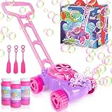 ArtCreativity Bubble Lawn Mower for Toddlers, Kids Bubble Blower Machine, Indoor Outdoor Push Gardening Toys for Kids Age 1 2 3 4 5, Christmas Birthday Gifts Party Favors Toys for Preschool Baby Girls