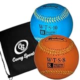 Weighted Baseballs for Pitching & Throwing Practice - (Multi-Packs) - Training Aid Sets of Heavy Baseball Balls for Developing Power, Accuracy, & Endurance, Bundled with Covey Bag (8 oz & 10 oz)
