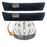 Sweat Buster Bike Helmet Sweatband – Stop Sweat Dripping, Ride Cooler, Premium Comfort, Simple Helmet Integration & Quick Removal for Washing. Mountain Bike, Road Bike, Cycling. (2 Pack, Navy Black)