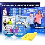 Exercise for Seniors & Beginners- Fun 30 day workout plan- Step by Step Comprehensive Package: 7 Workouts + Stretching Guide + Resistance Band + Easy to Follow Calendar. Get Energized & Stronger!