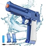 Electric Water Gun for Adult, Powerful Water Blaster Squirt Gun for Kids - with 2 Water Tank, Long Range 32 FT, Super Water Soaker Pistol Toy for Summer Pool Party Outdoor Play Gift for Boys Girls