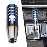 GKmow Pack-1 Gear Stick Shifter Knobs, Skull Aluminum Alloy Weighted Gear Lever, Metal Stick Shifter Handle for Most Automatic Manual Vehicle (Multicolored)