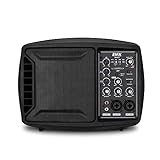 LyxPro SPA-5.5 Small PA Speaker Monitor Class-D Amplifier 3 Channel Mixer 3 Band EQ, Powerful Compact Active Speaker System amp with Mixer 48V Phantom Power