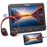 Upgraded Car DVD Player with Bluetooth & HDMI Input, NAVISKAUTO 10.1'' Region Free Headrest DVD Player with Bluetooth Headphone Wall Charger Support 1080P Video, USB/ TF Card, Last Memory, AV IN & OUT
