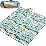 Extra-Large Picnic Blanket Outdoor Waterproof Camping Mat, Cute Beach Blankets Padded and Oversized (79 Inch x 79 Inch) Lawn Blanket, Foldable and Portable Picnic Accessories by Magimate