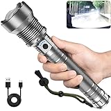 Rechargeable LED Flashlights High Lumens, 900,000 Lumen Brightest Flashlight with 5 Modes and Waterproof, Long Lasting Powerful Handheld Bright Flashlight for Emergencies Camping