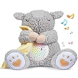 BEREST Baby White Noise Machine, Mom's Heartbeat Lullabies & Shusher Dreamy Sheep Sleep Soother, Nursery Decor Night Light Projector, Toddler Crib Sleeping Aid, Baby Shower Gifts Portable SheepToy