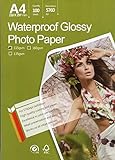 Photo Glossy White Paper A4 100 Sheets 8.3x11.7’’ 115 gr weight. Dries Quickly Much better finish Best Look Pictures print for all inkjet printer Beautiful Colors