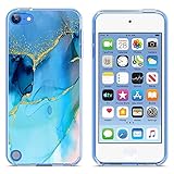 ULAK Compatible with iPod Touch 7 Case/iPod Touch 6 Case, Slim Fit Hybrid Bumper TPU/Scratch Resistant Hard PC Back Cover for iPod Touch 7th/6th/5th Generation, Marble Pattern
