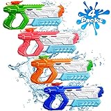 Water Gun for Kids Adults - 4 Pack Soaker Squirt Guns with High Capacity Long Shooting Range - Super Water Blaster Pool Toys for Summer Swimming Beach Water Fighting