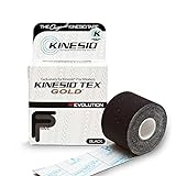 Kinesio Taping - Elastic Therapeutic Athletic Tape Tex Gold FP - Black – 2 in. x 16.4 ft