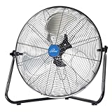 iLIVING 20 Inch 5800 CFM High Velocity Heavy Duty Metal Floor Wall Fan, For Office, Commercial, Workstation, Greenhouse, Garage, Shop Attic Use, Black, UL Listed