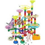 DSHMIXIA Marble Run for Kids Ages 4-8-12 150pcs Sturdy Building Toys Kids Games Marbles Run Track Amazing Fun Boys Girls Gifts (Standard)