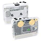 Walkman Auto Reverse ＆Clear Stereo Cassette Player,Built-in Cool Copper Wheel Movement＆Earphone,Cassette Tape to MP3 Converter with Tape Converter Software,Powered by USB Power Cord or AA Battery