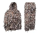 North Mountain Gear Woodland Camo Ghillie Suit 3D Leaf with Zippers and Pockets (Woodland Brown, XL)