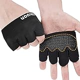 ihuan New Weight Lifting Gym Workout Gloves Men & Women, Partial Glove Just for The Calluses Spots, Great for Weightlifting, Exercise, Training, Fitness… (Black, M)