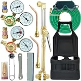RX WELD Portable Oxygen Acetylene Torch Kit, Oxy Acetylene Torch Set, Cylinders Not Included, V-Style Tote