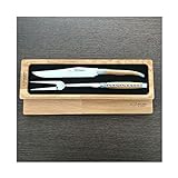 Laguiole en Aubrac 2-Piece Carving Set With Carving Fork And Carving Knife With Acacia Wood Handle