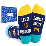 Zmart Gifts for 10 Year Olds 10th Birthday Gifts for Tween Girls Boys, Crazy Silly Funny Ten Year Old Socks for Kids