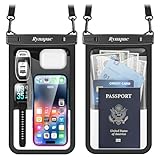 [Up to 10'] Large Waterproof Phone Pouch Bag - 2Pack Waterproof Phone Case for iPhone 15 Pro Max 14 13 12 Galaxy S23 S22 S21, IPX8 Cell Phone Water Protector Pouch Beach Essentials Vacation Must Haves