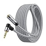 Hftywy Headphone Extension Cable 20 ft 3.5mm Extension Double Shielded Stereo Jack Male to Female Aux Extension Cable TRS Auxiliary Extender，Audio Extension Cable Braided 1/8 AUX Extension Cord