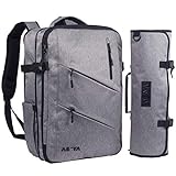 Asaya Chef Knife Backpack with 20 Pocket Knife Roll Bag - Over 30 Pockets for Knives and Kitchen Utensils - Stain Resistant Waxed Nylon - Padded for Extra Protection - Knives Not Included (Grey)