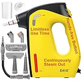 Handheld Steam Cleaner for Home Use, Fast Heat, Limitless Use Time, with Lock Button & Full Accessory Set, Portable & Hand Held, Pressurized Steamer for Cleaning Car, Tile Grout, Upholstery, Furniture