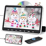 NAVISKAUTO 10.1'' DVD Player for Car with HDMI Input Wall Charger Headphone, Car DVD Player with Headrest Mount Support 1080P Video, MP4, USB/SD Card, AV in & AV Out, Region Free, Last Memory
